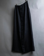 "CHANEL" Back button design flared maxi skirt