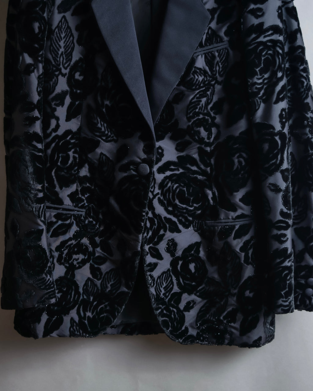 "GUCCI" Floral patterned lamé tailored jacket"