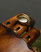 -SPECIAL- “Christian Dior” 80’s-90’s Germany white enamel rhinestone dome ring