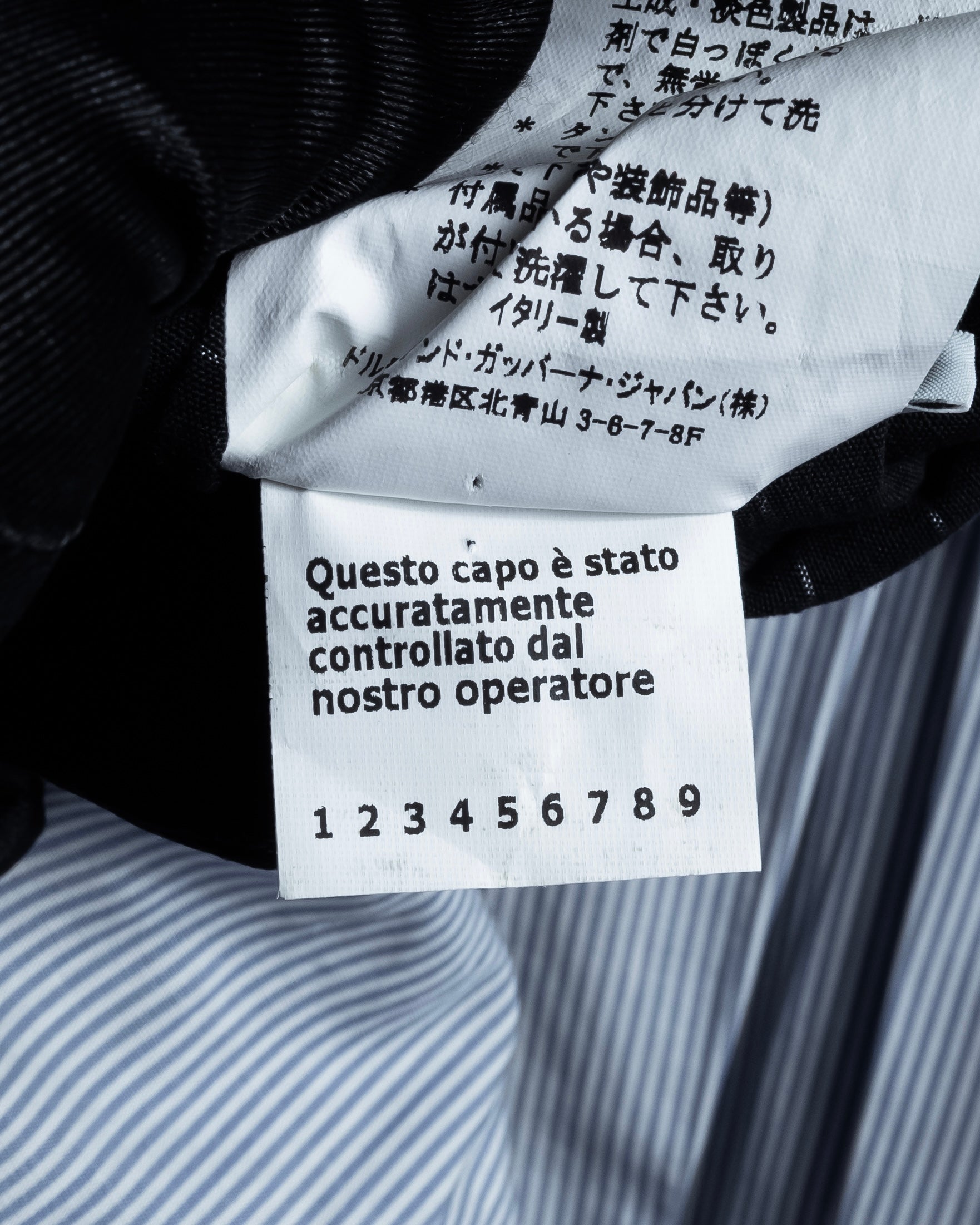 "Dolce & Gabbana" Collar switching design pinstripe pattern tailored jacket