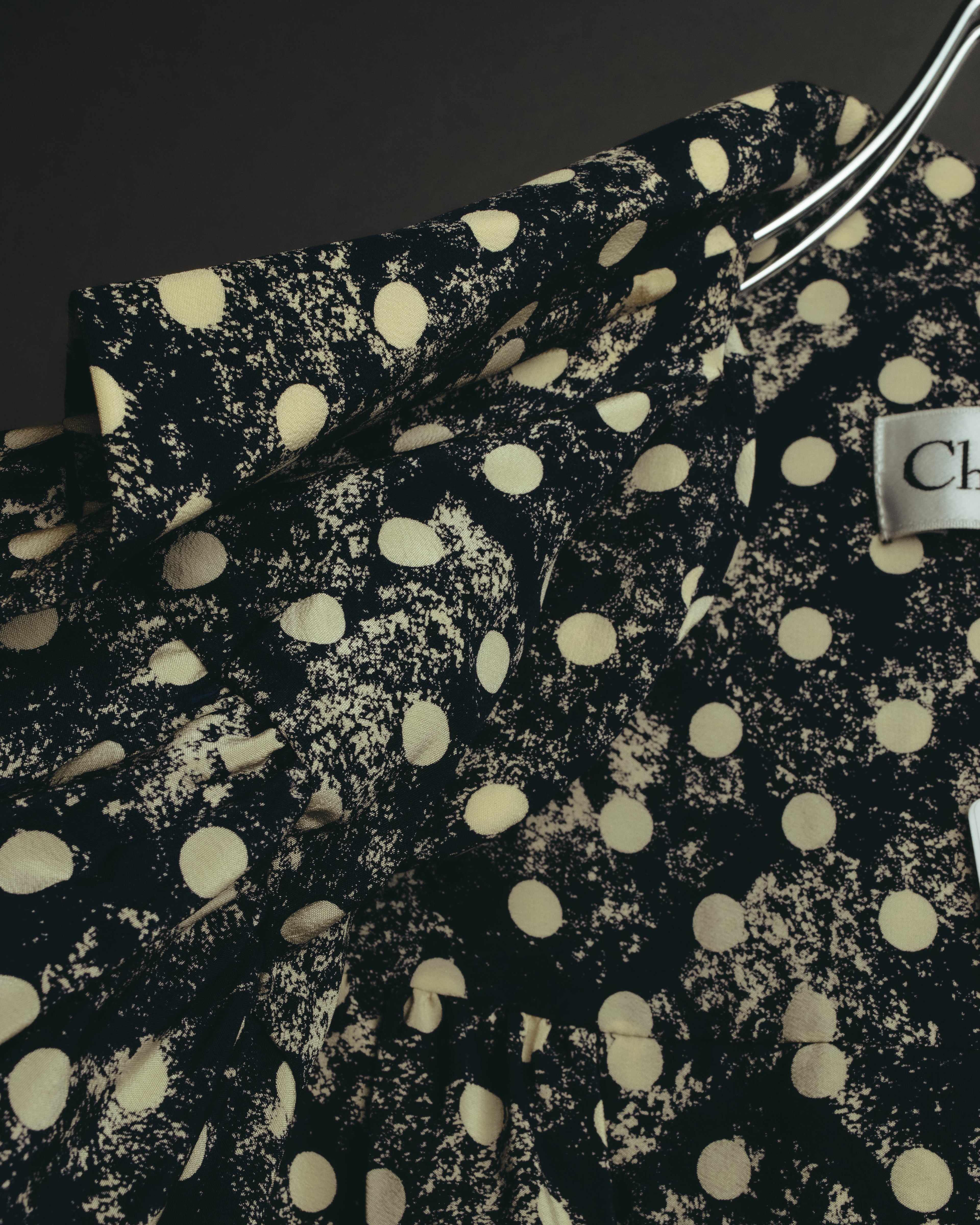 "Christian Dior" 80's-90's Elegant printed silk blouse