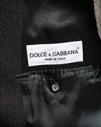 DOLCE & GABBANA/ 2015 Silver Pin Striped Single Breasted Set-up Brown