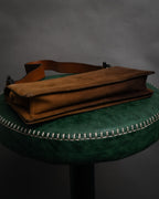 “Salvatore Ferragamo” 90’s-00’s Gancini suede shoulder bag