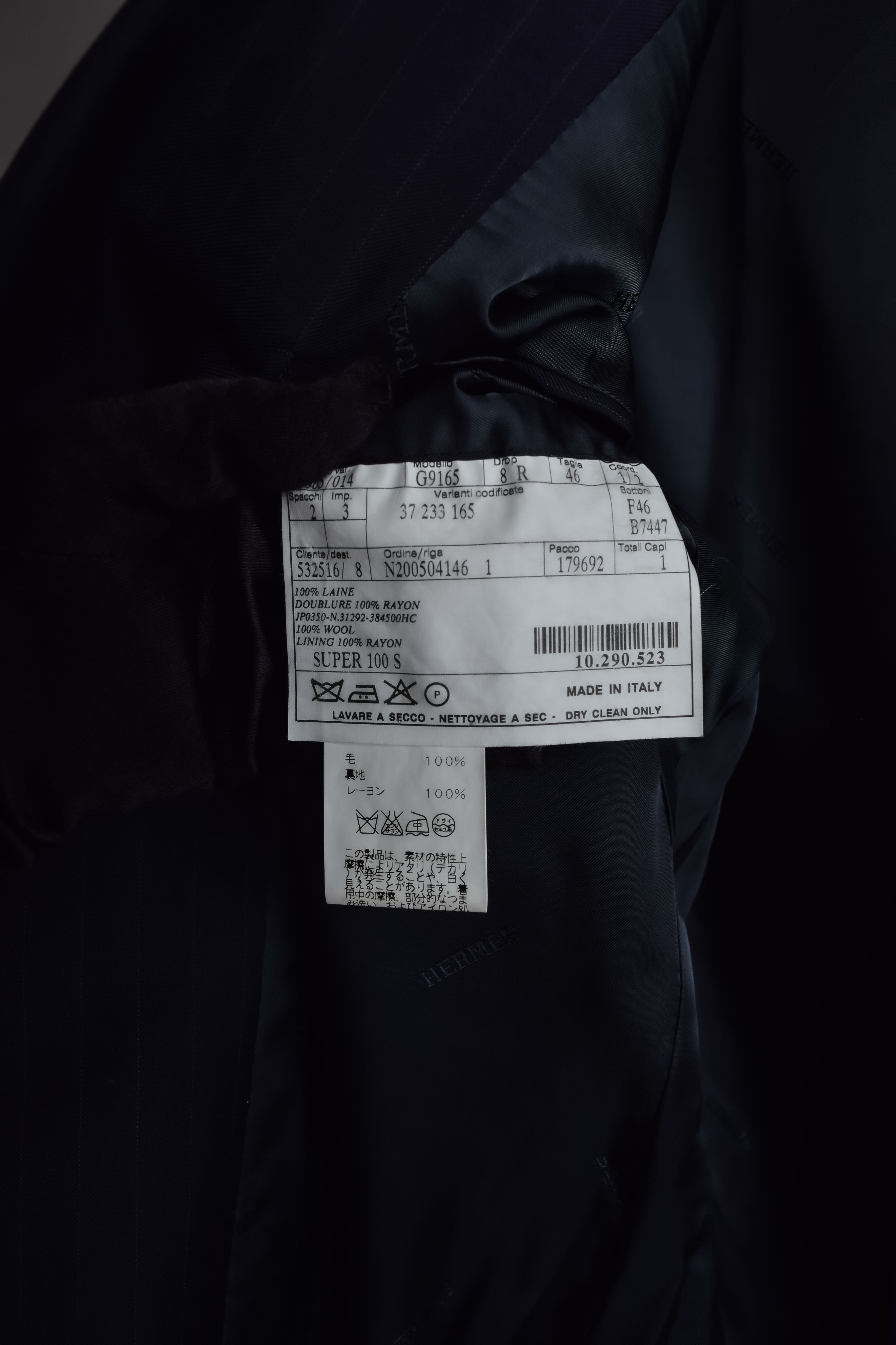 "GIORGIO ARMANI" Jacquard navy color shirt