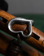 "Tiffany&Co" Elsa Peretti open heart signature silver ring