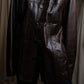 "Vintage 100% cow leather oversized tailored jacket"