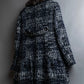 "Weekend Max Mara" Fur trimmed design collar tweed flare coat