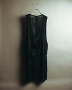"Y's" 00's-10's Layered cupro sleeveless maxi dress