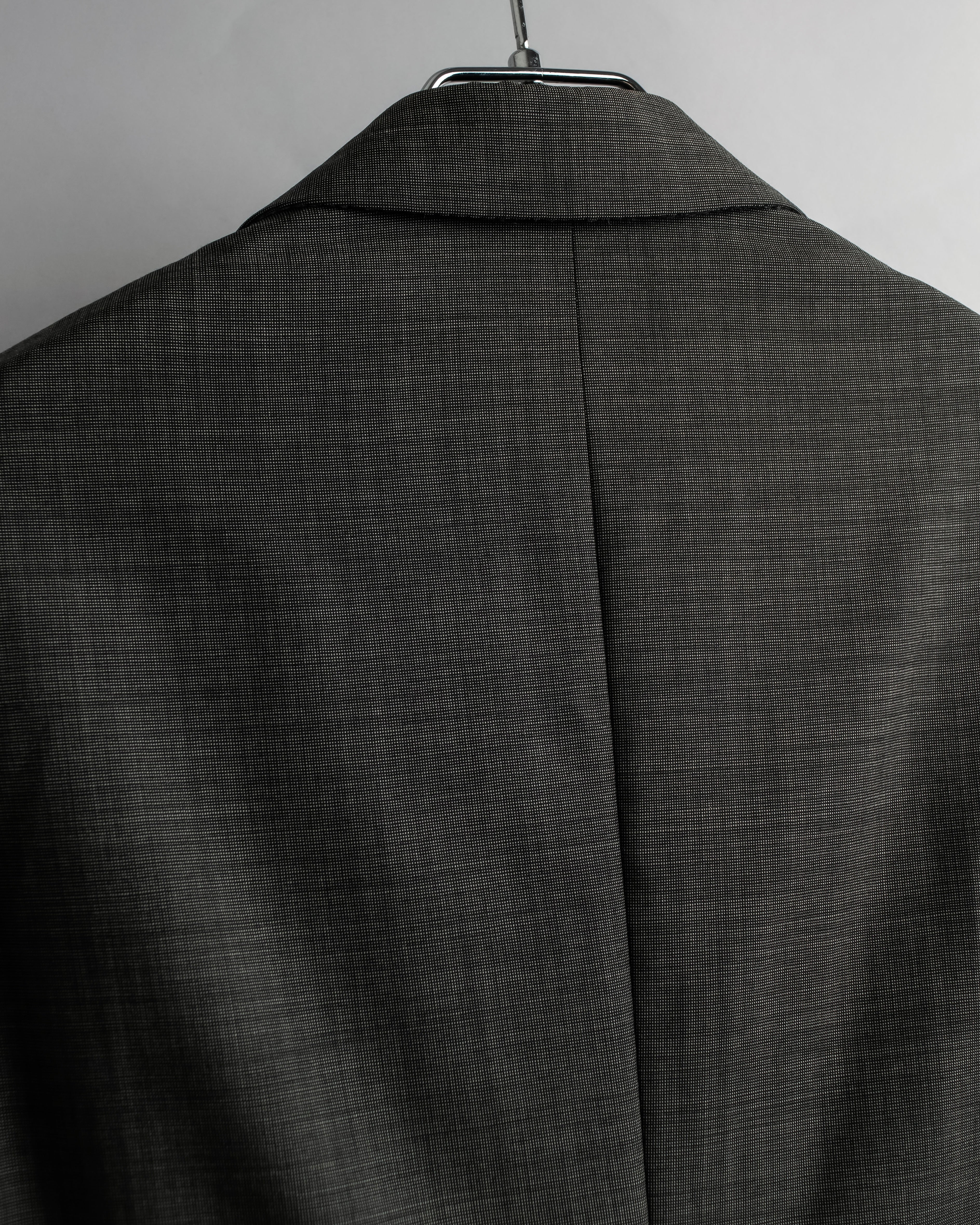 "PRADA" Sharkskin wool minimal tailoring set up