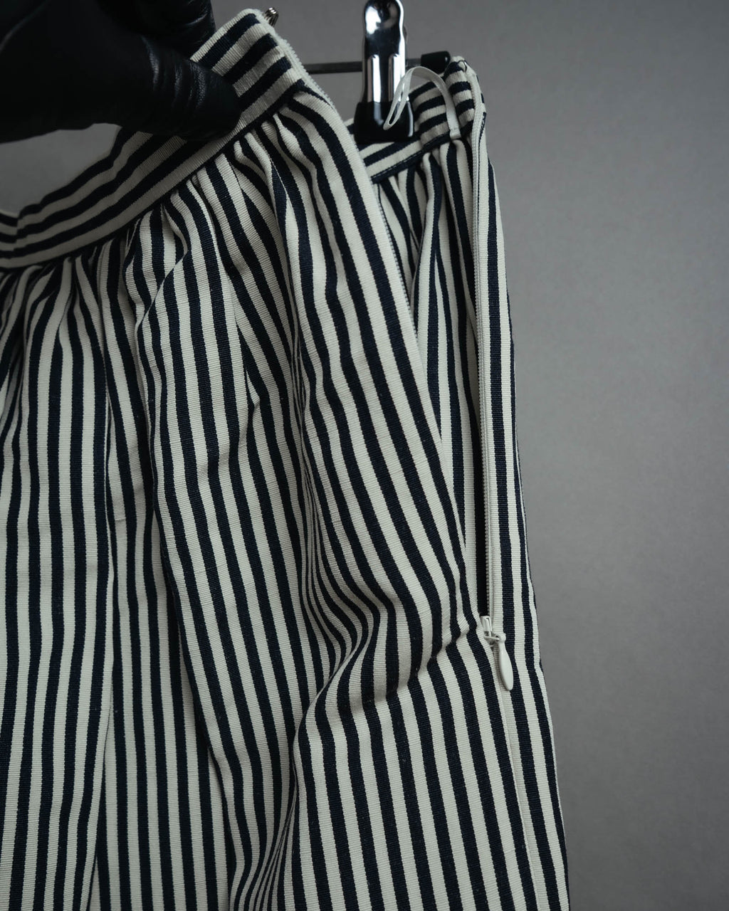-SPECIAL- “Christian Dior” 2021 cruise striped linen silk tiered skirt