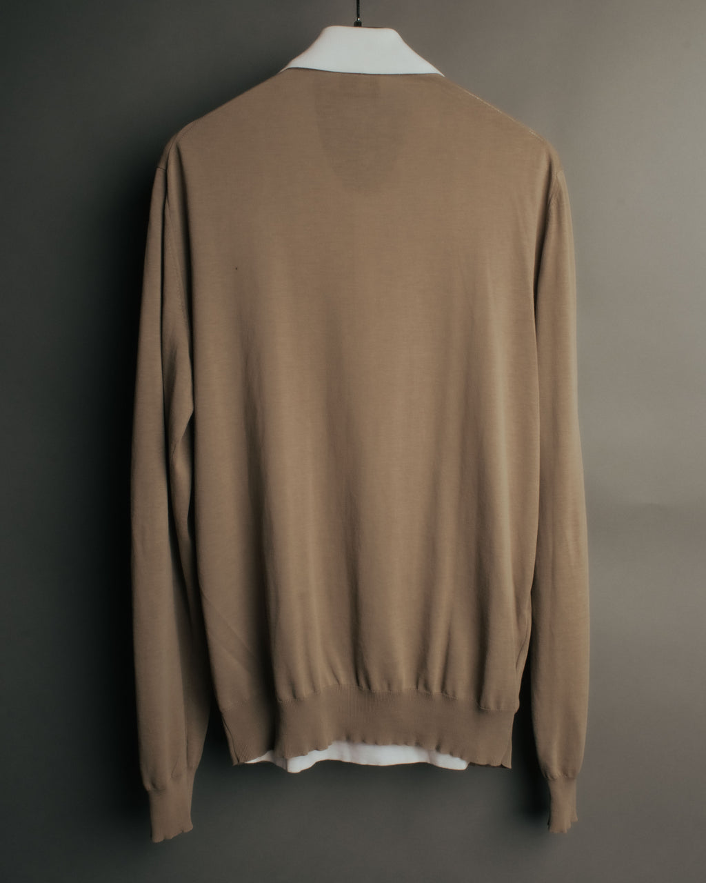 -SPECIAL- “HERMÈS” 90’s-00’s Trompe l’oeil cotton knit cardigan