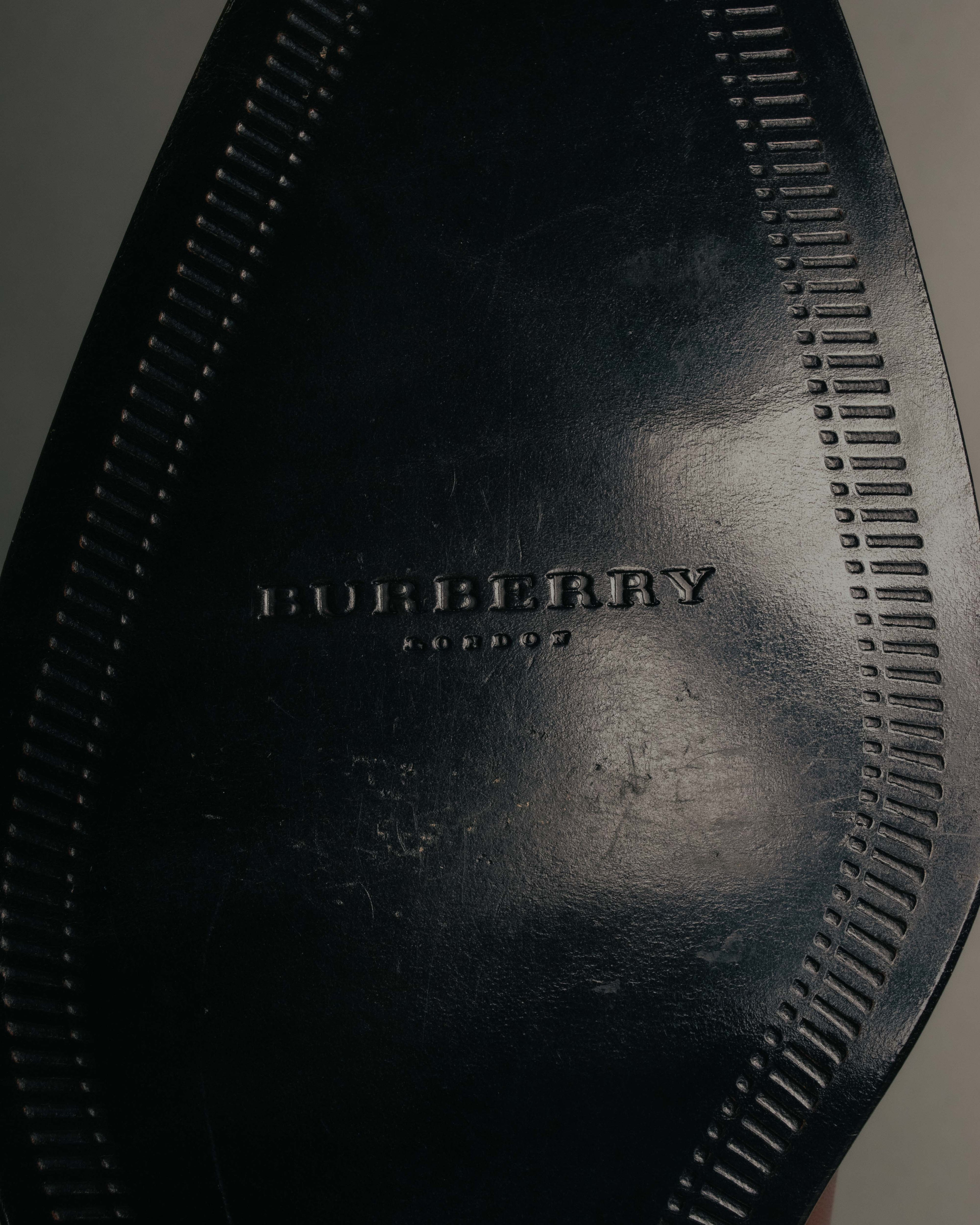 "BURBERRY LONDON" 00's-10's Sleek leather lace-up derby shoes
