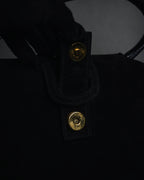 –SPECIAL– "CELINE" 70’s-80’s suede top handle ring closure handbag