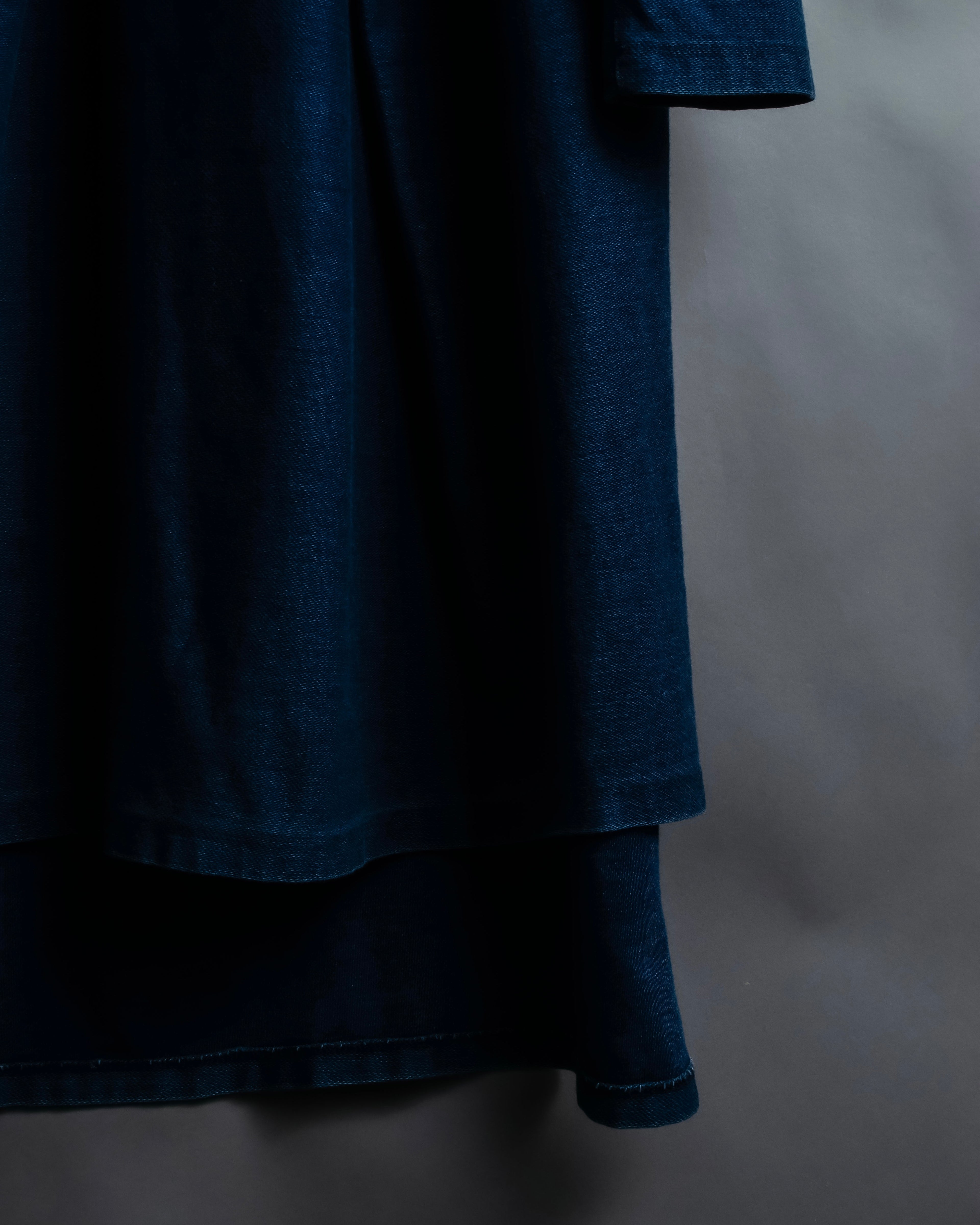 “MM6” front cut designed dennim long pull over