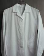 "Y's" 90's-00's Open collar long cotton shirt coat