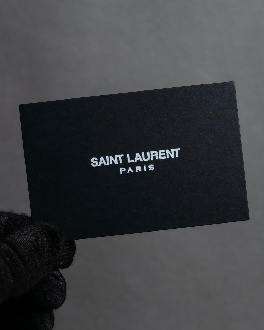 "Saint Laurent" Crocodile embossed leather bi-fold money clip
