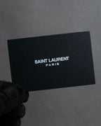 "Saint Laurent" Crocodile embossed leather bi-fold money clip