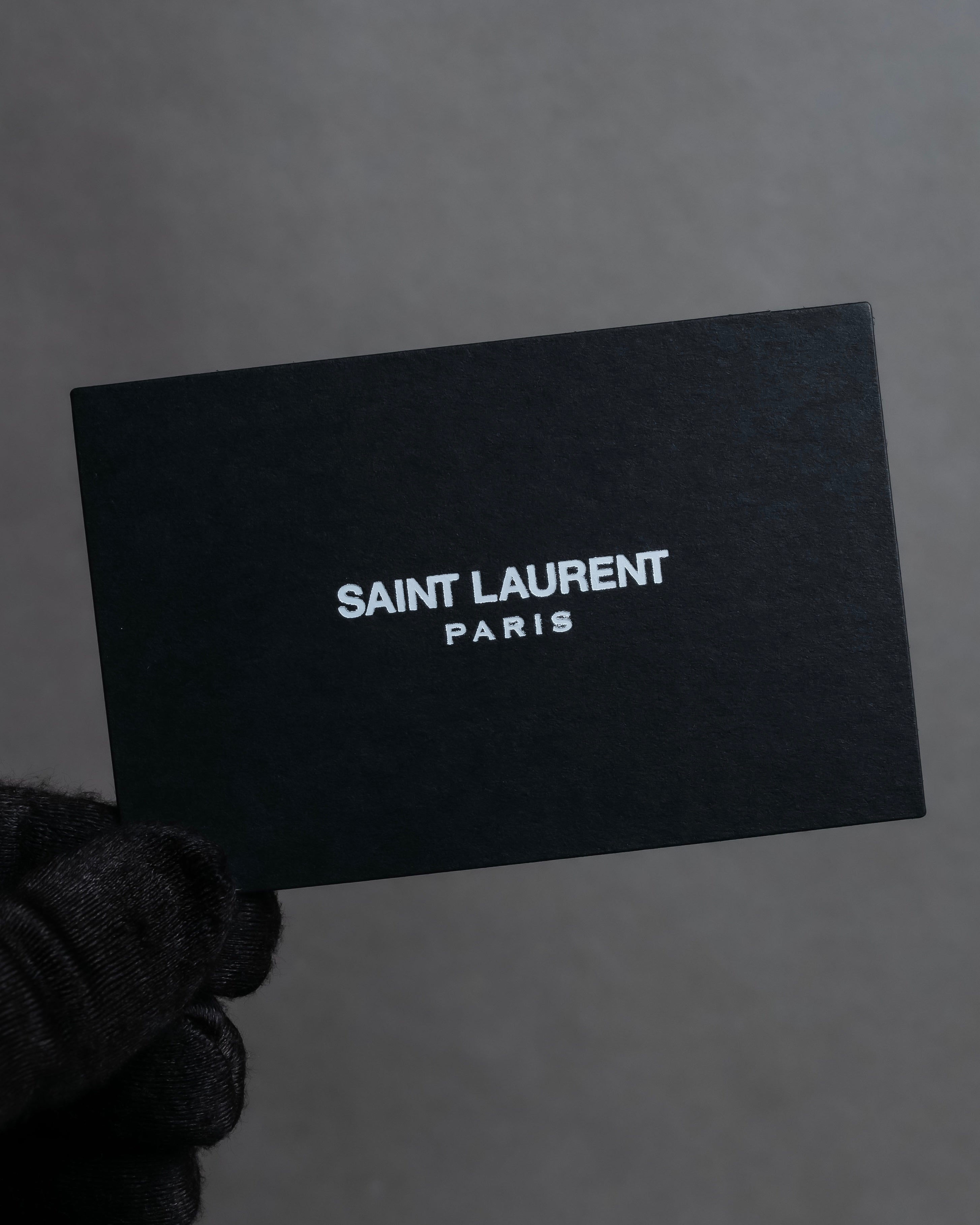 "Saint Laurent" Crocodile embossed leather bi-fold money clip