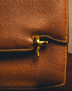 -SPECIAL- "Hermès" 80's Structured leather shoulder bag