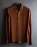 "GUCCI" Piping design soft drape shirt