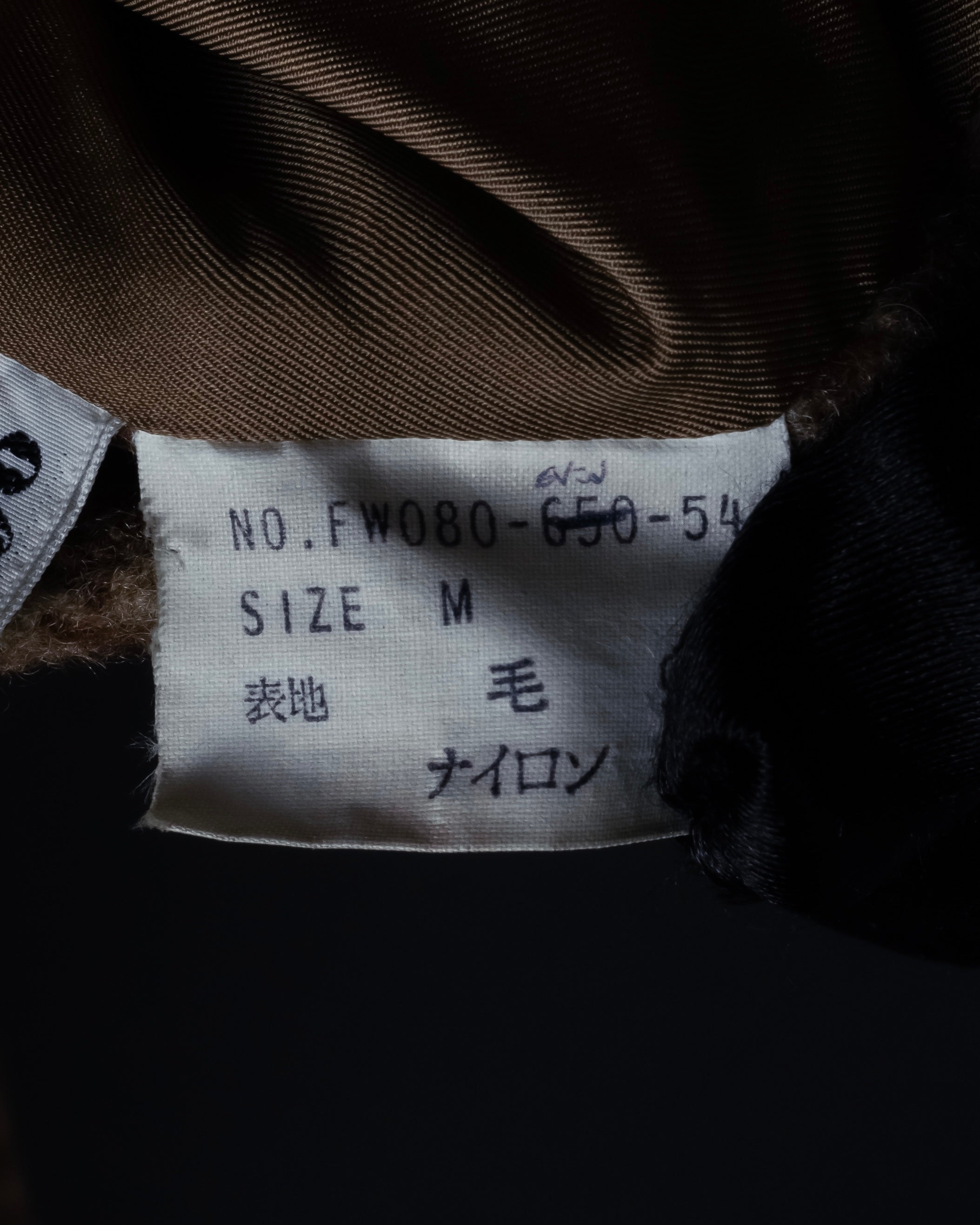 "BURBERRYS" Houndstooth pattern belted stand collar coat