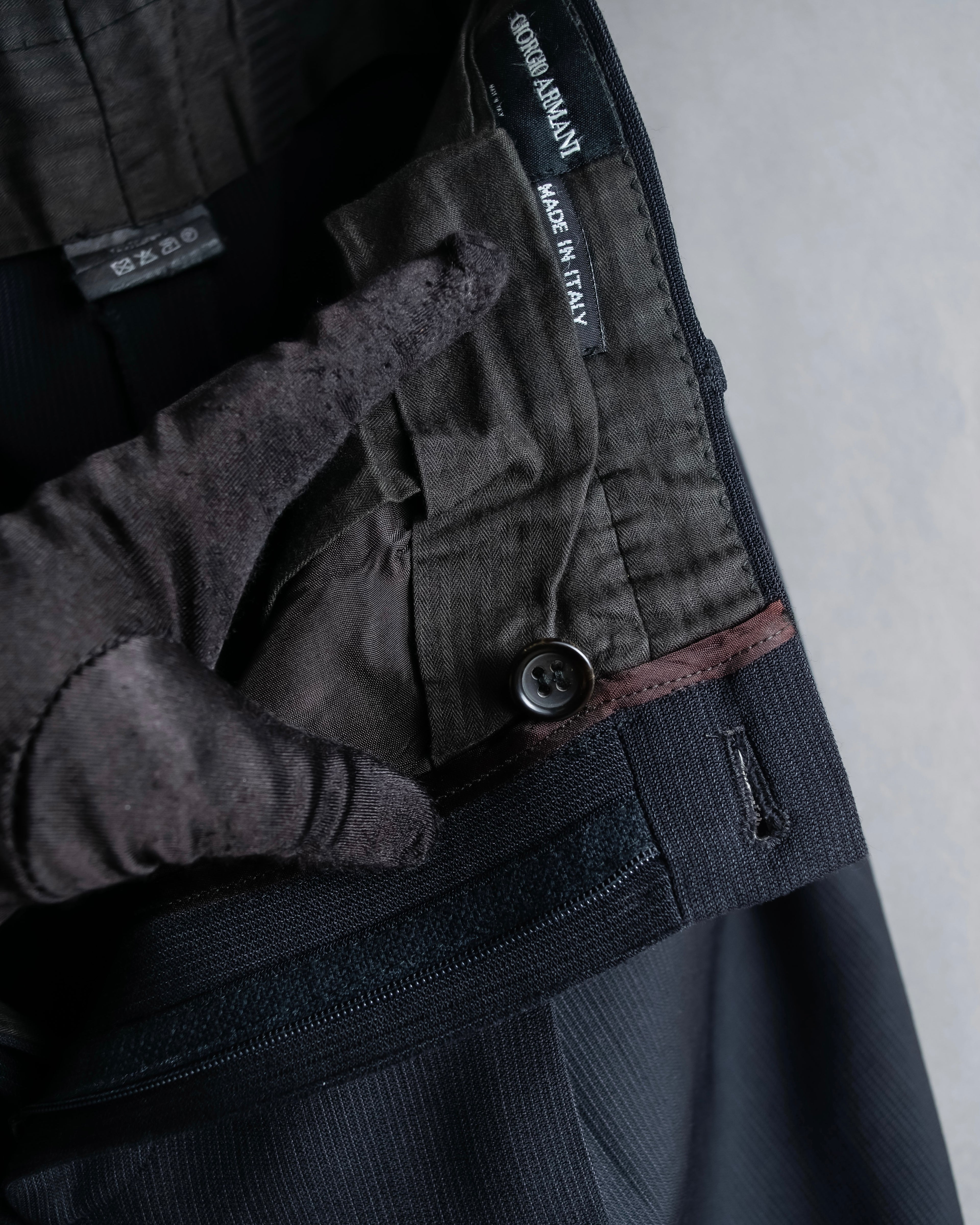 "GIORGIO ARMANI" Beautiful drape navy wool set up