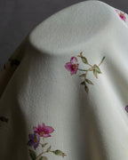 "YVES SAINT LAURENT" Peony small flower bouquet pattern silk scarf