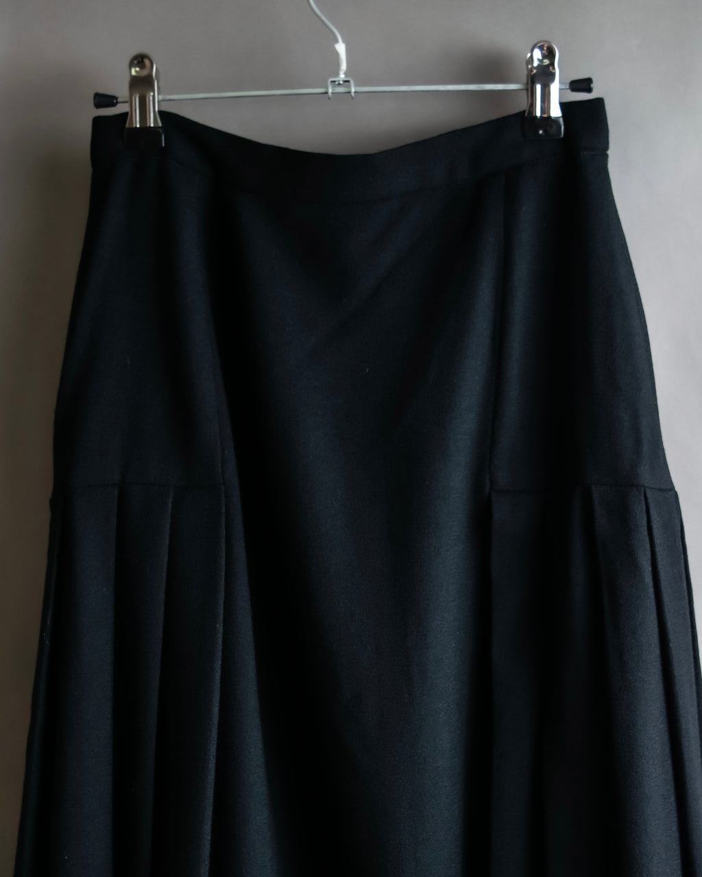 "Christian Dior" Wool draped pleated flared skirt