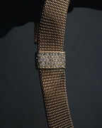 "Christian Dior" 80’s wide mesh pavé bar necklace