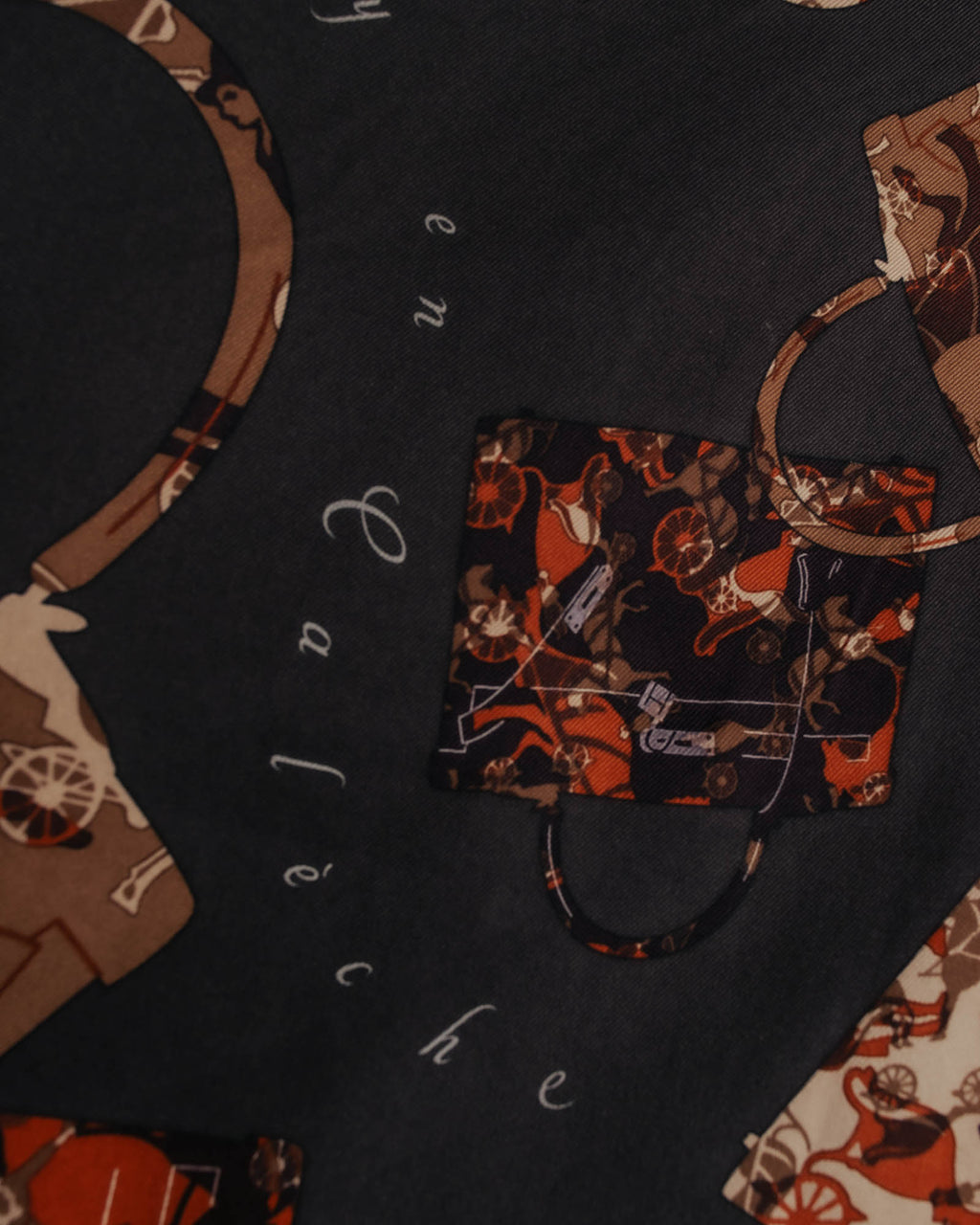 “Hermès” 2007 Kelly en calèche silk scarf