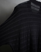 “Maison Martin Margiela” 2000’s Sheer shadow stripe long cardigan