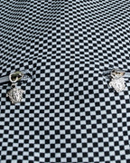 “VERSACE” checkered pattern zip pocket pull over