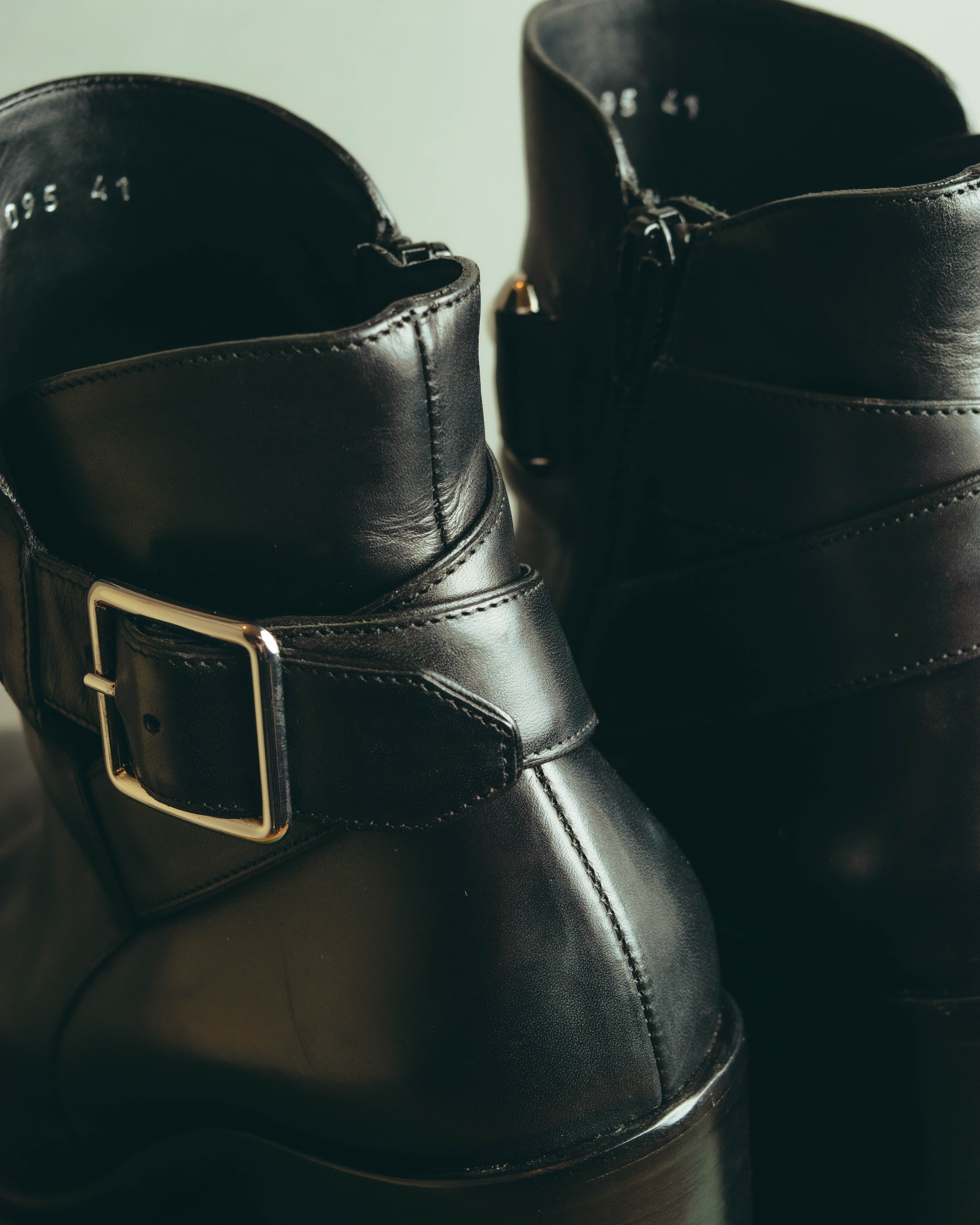 -SPECIAL- “BALENCIAGA” 2014-16’s Metal bar leather ankle boots