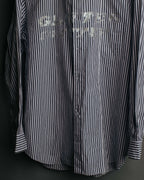 "COMME des GARCONS HOMME" 00's Graphic striped long sleeve shirt