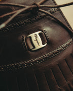 "Salvatore Ferragamo" 90's-00's Kiltie fringe leather derby shoes
