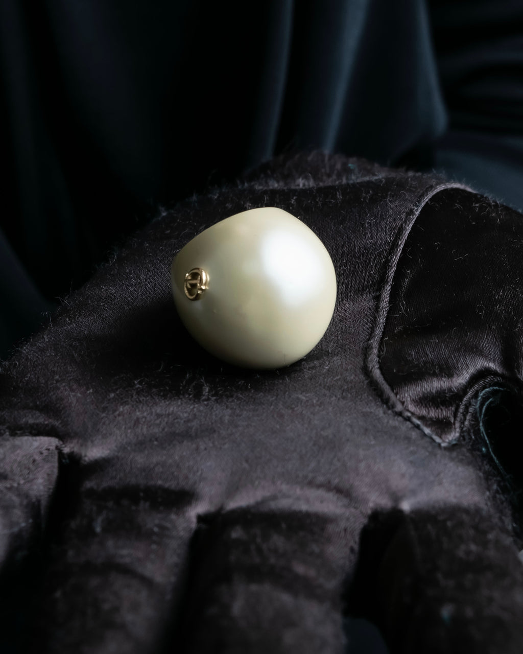 "Christian DIOR" Balloon detail logo design ring