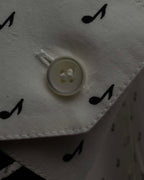 "CELINE" Musical note motif cotton shirt
