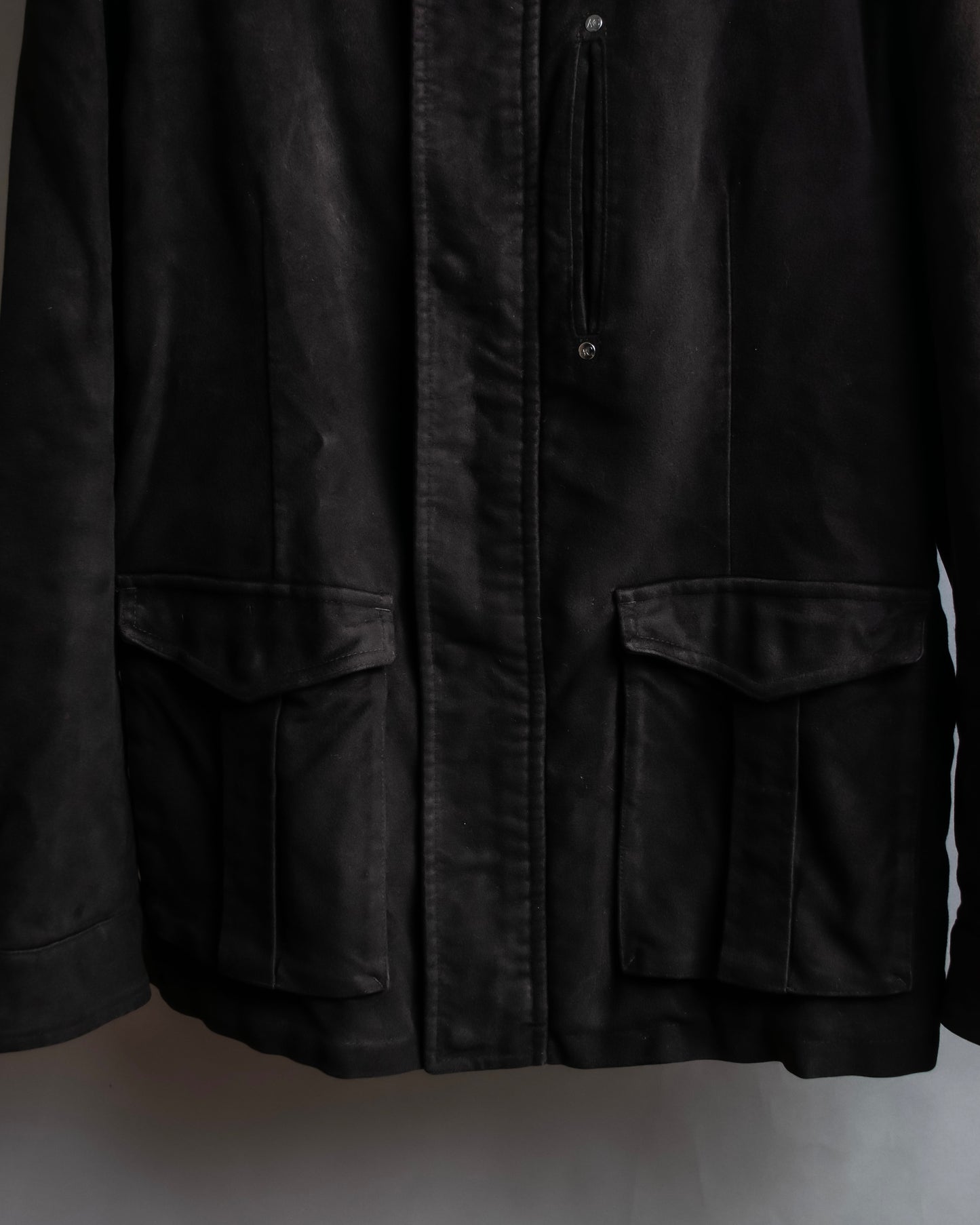 "ARMANI COLLEZIONI" Military detail elbow patch zip-up jacket