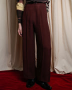 "JEAN PAUL GAULTIER" Beautiful drape burgundy wide slacks