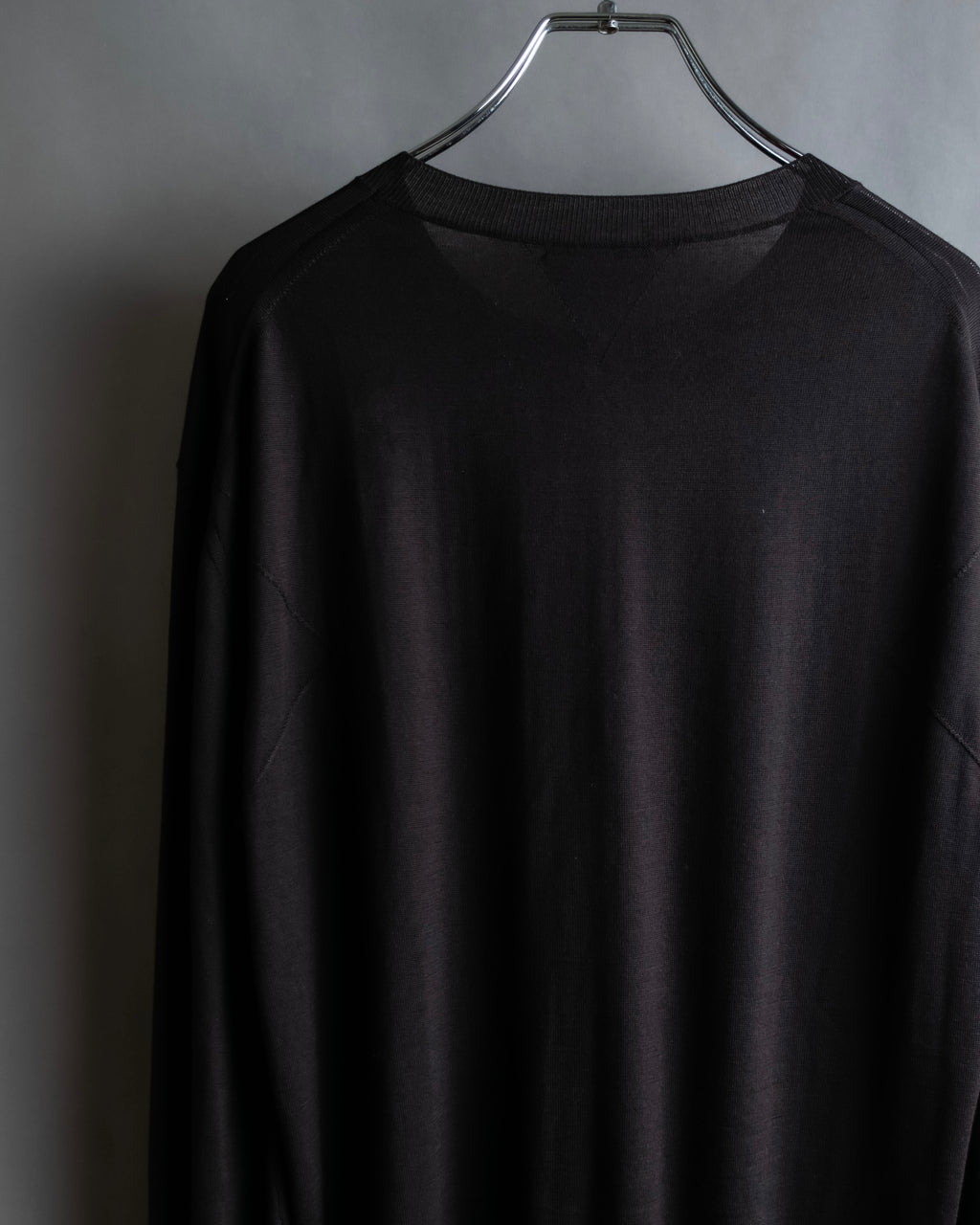 "BOTTEGA VENETA" High quality wool charcoal brown knit