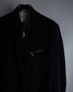 "GIORGIO ARMANI" Velour corduroy double zip up jacket