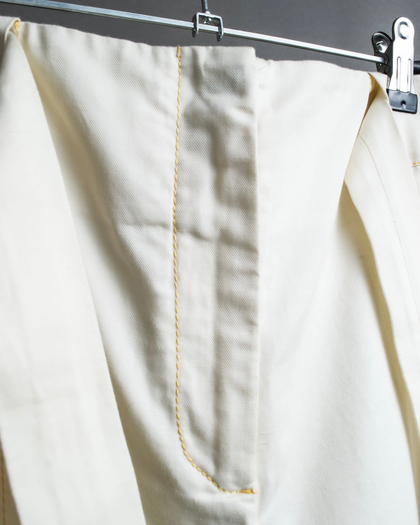 "MAISON MARGIELA" Wide flare silhouette belted cotton linen pants