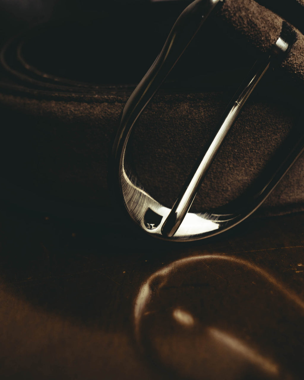 "Ermenegildo Zegna" 90's–00's brown suede leather belt