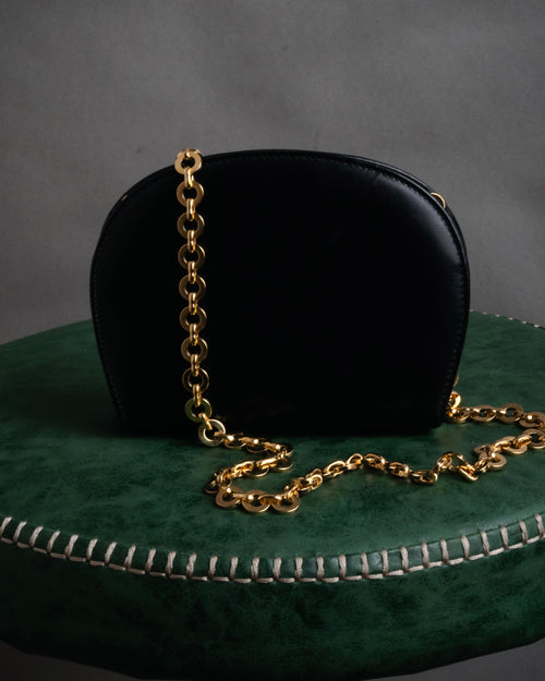 “Salvatore Ferragamo” 90’s Gancini half moon chain shoulder bag
