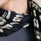 "CHANEL" Flower & cocomark blurred pattern square scarf