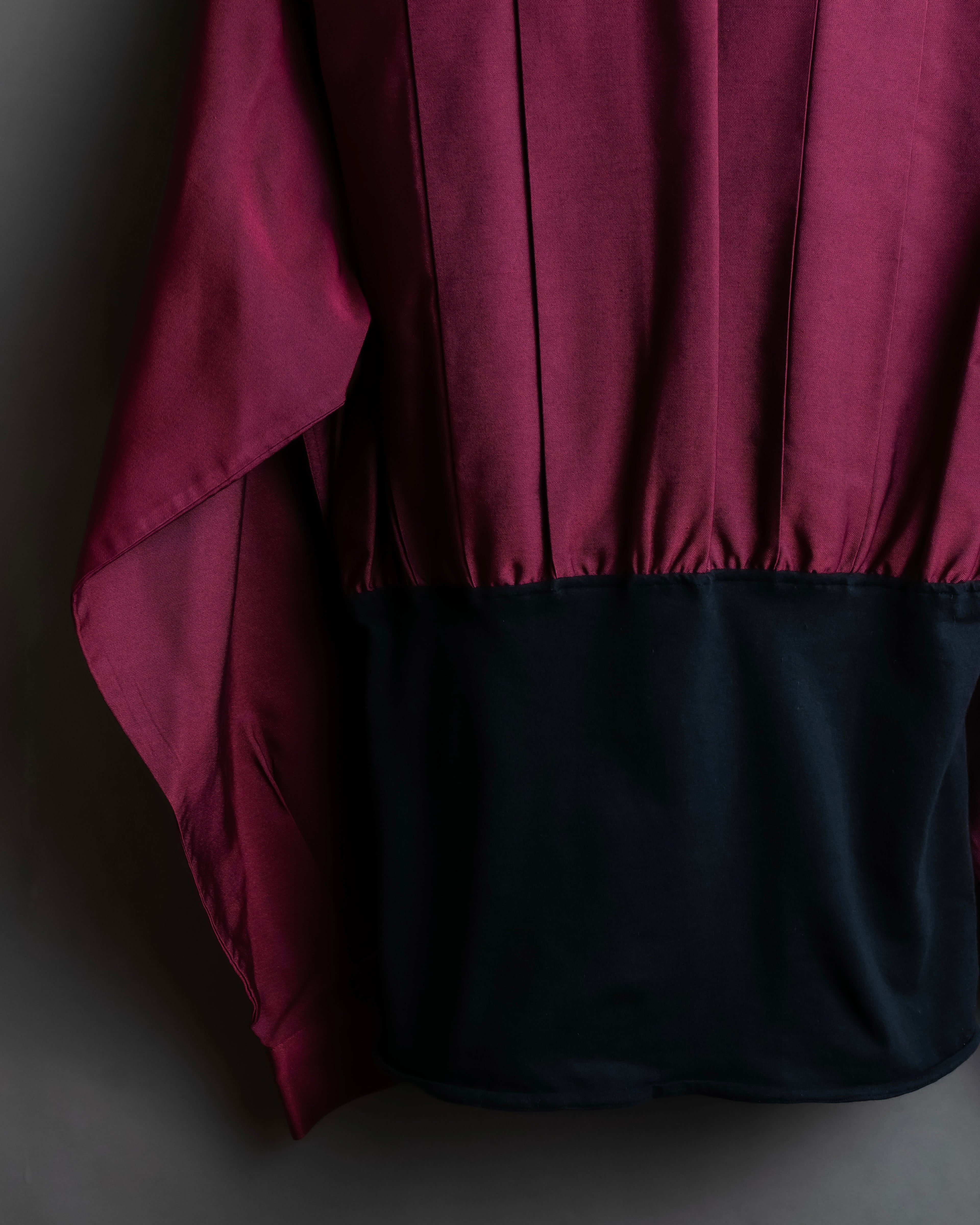 "JEAN PAUL GAULTIER FEMME"
 Waist different material switching design shirt