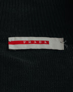 "PRADA" 90's-00's Minimal cotton zip cardigan