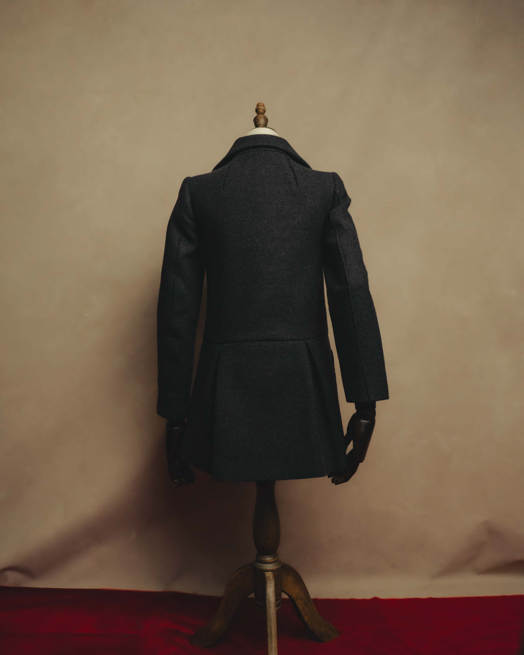 “miu miu” 00’s-10’s Wool angora leather buckle coat