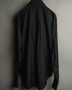 "TOM FORD" 2010's Fluid rayon silk classic collar black shirt