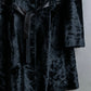 "EMPORIO ARMANI"  Leather belted design velour mid length gown coat